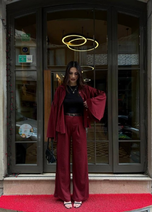199771 BORDO TAKIM BÜRÜMCÜK KUMAŞ