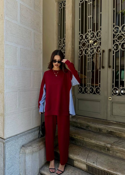199797 BORDO TAKIM MODAL KUMAŞ