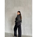200249 SİYAH PANTOLON ATLAS KUMAŞ