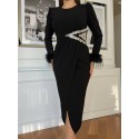 200313 BLACK COCKTAİL DRESS
