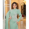 200458 GREEN COCKTAİL DRESS