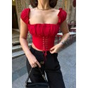 200675 RED BLOUSE CROP