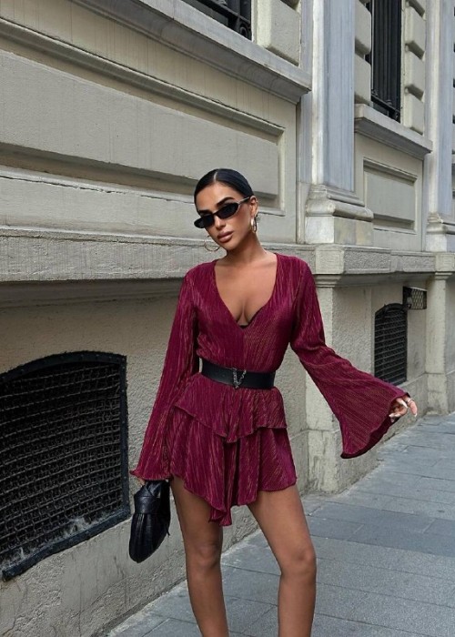 200679 BORDO ELBİSE