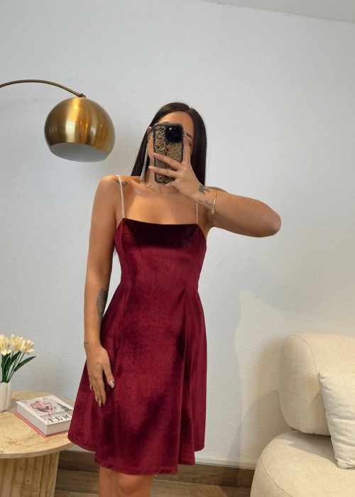 200787 ROT KLEID SAMT
