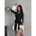 200922 SCHWARZ KLEID Tauchstoff