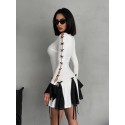 200923 ecru KLEID Tauchstoff