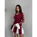200924 BORDO KLEID Tauchstoff