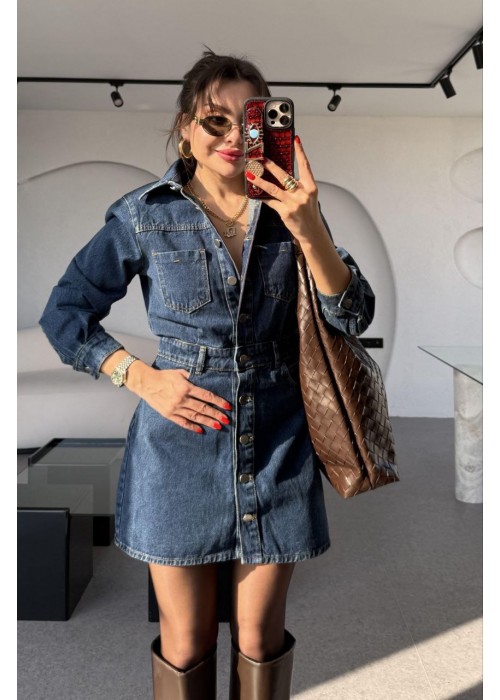 200967 DUNKELBLAU KLEID Denim