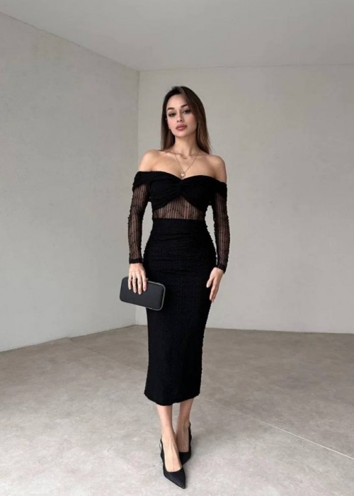 201126 SCHWARZ KLEID