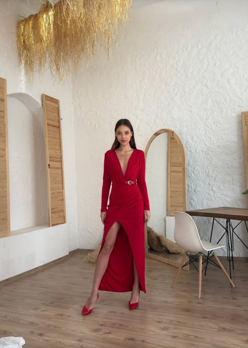 201135 ROT KLEID