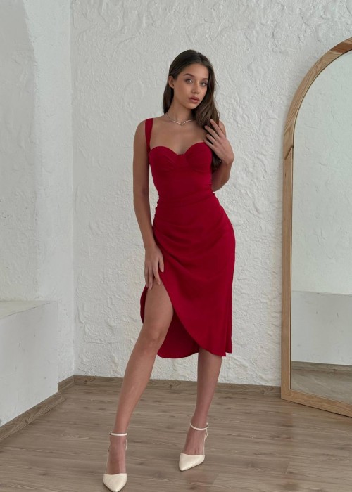 201139 ROT KLEID
