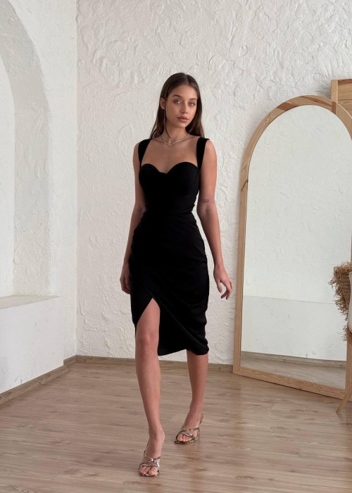 201141 SCHWARZ KLEID