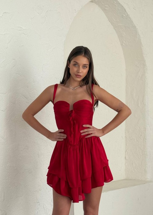 201147 ROT KLEID