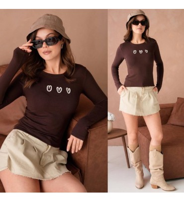 201165 KAHVE BLUZ...