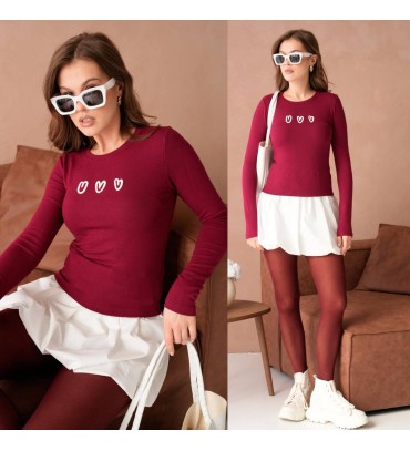 201166 BORDO BLUZ...