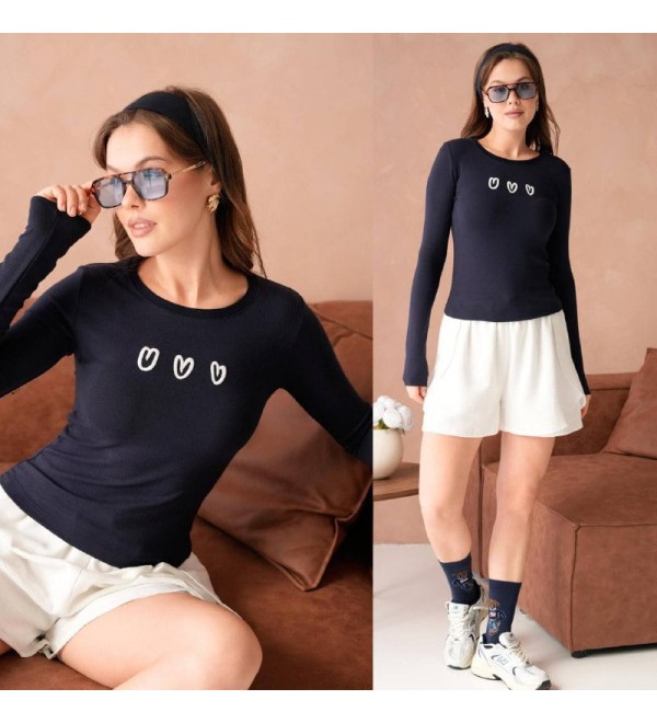 201167 NAVY BLUE BLOUSE