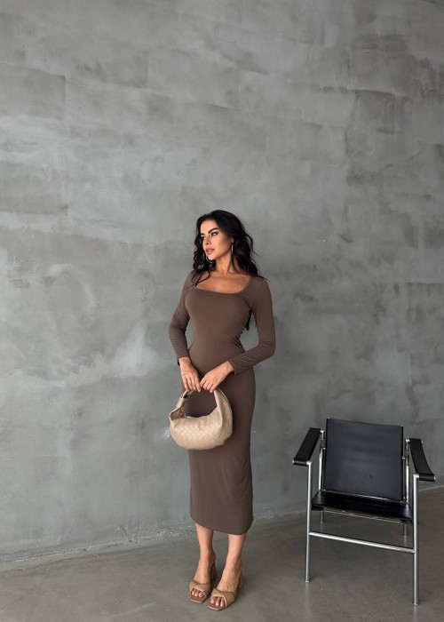 201351 KAFFEE KLEID