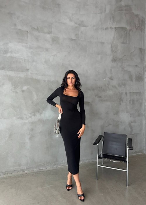201352 SCHWARZ KLEID