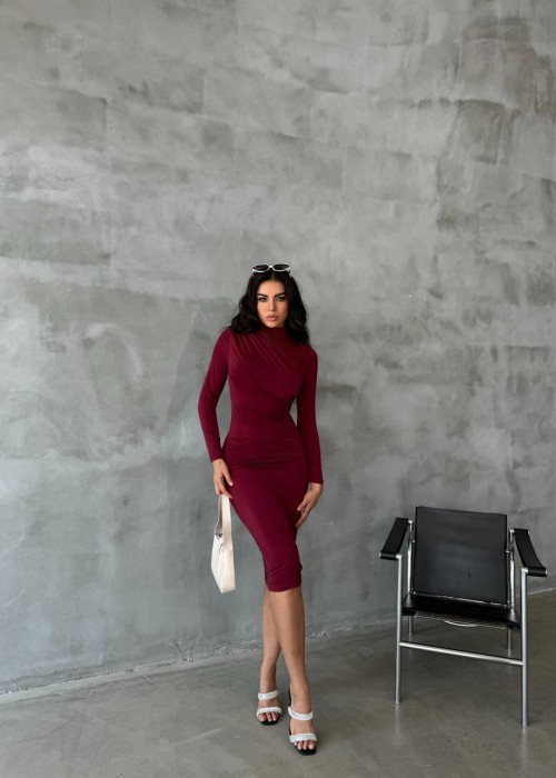 201353 BORDO KLEID