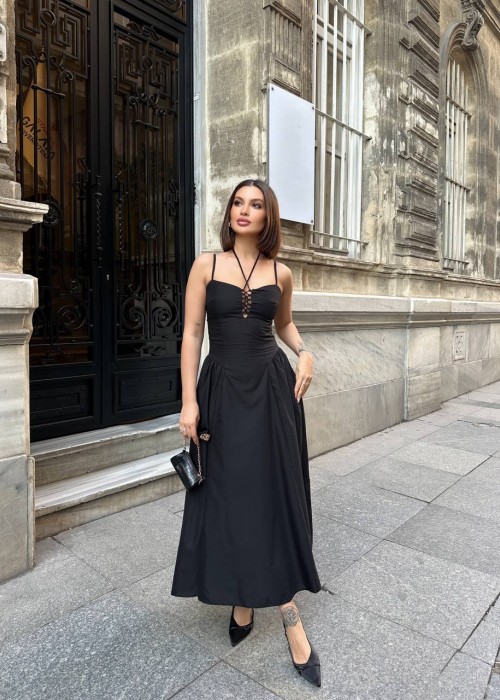 201357 SCHWARZ KLEID