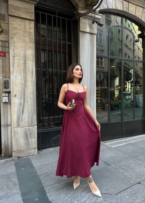201358 BORDO KLEID