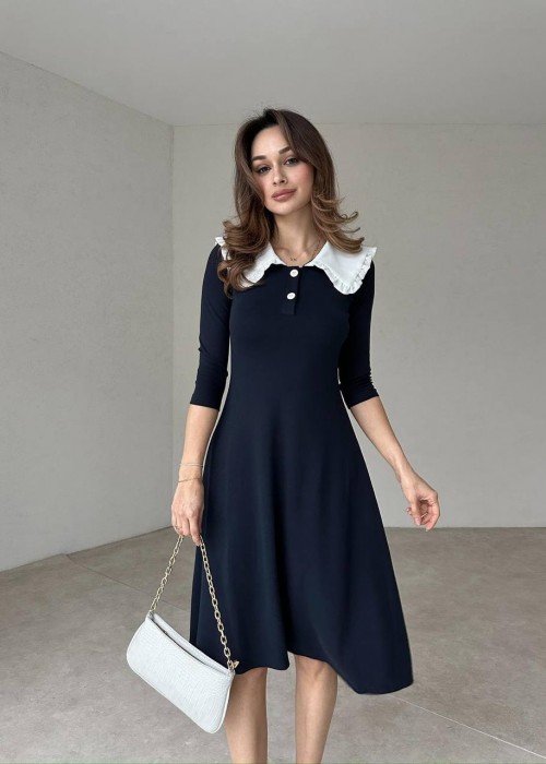 201372 NAVY BLAU KLEID