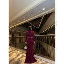 201447 Damson COCKTAİL DRESS SCUBA CREP