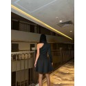 201453 SCHWARZ KLEID Tauchstoff