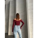 201456 BORDO BLOUSE OTTOMAN FABRIC