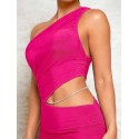 201518 PINK COCKTAİL DRESS Crystal knitting