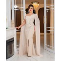 201534 CREAM COCKTAİL DRESS