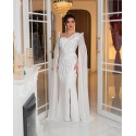 201536 WHITE COCKTAİL DRESS