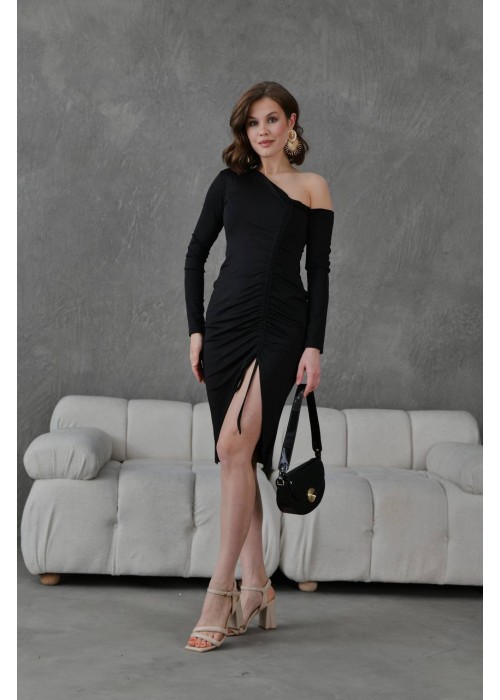201590 SCHWARZ KLEID LENA KUMAŞ
