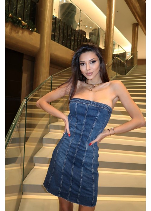 201635 BLAU KLEID Denim