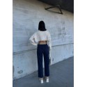 201649 NAVY BLAU HOSE Gabardin-Stoff.