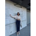 201649 NAVY BLAU HOSE Gabardin-Stoff.