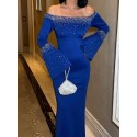 201722 SAKS COCKTAİL DRESS SCUBA FABRIC