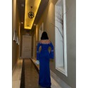 201722 SAKS COCKTAİL DRESS SCUBA FABRIC