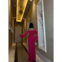 201724 PINK COCKTAİL DRESS SCUBA FABRIC