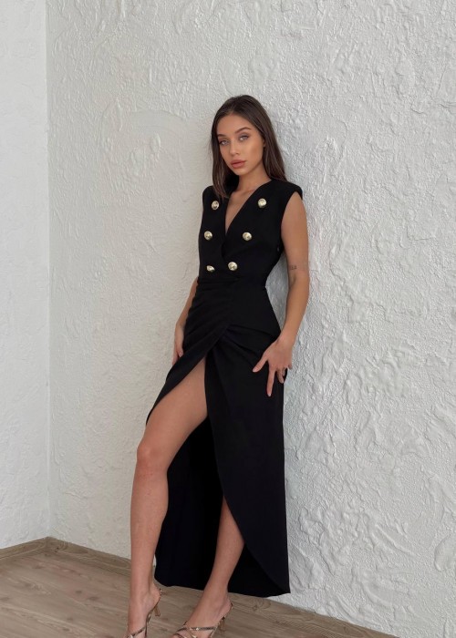 201738 SCHWARZ KLEID