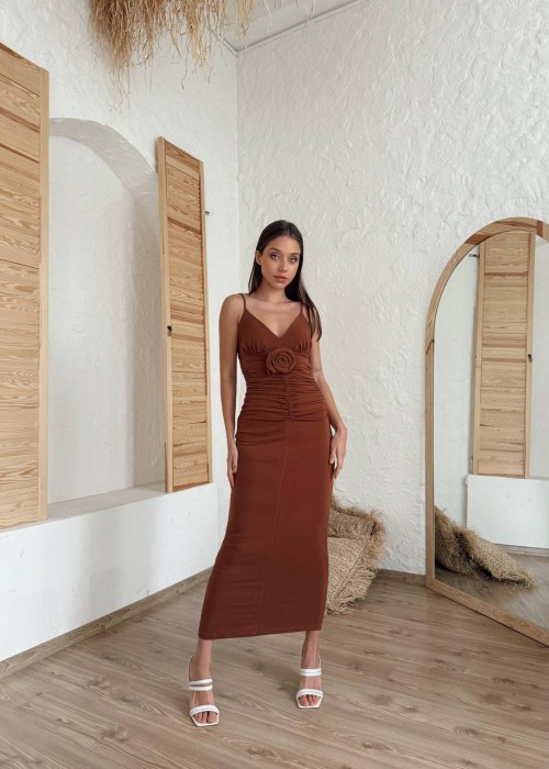 201747 KAFFEE KLEID