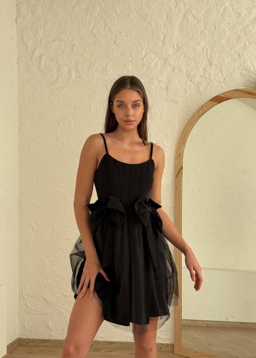 201749 SCHWARZ KLEID