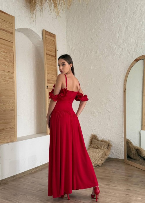201753 ROT KLEID