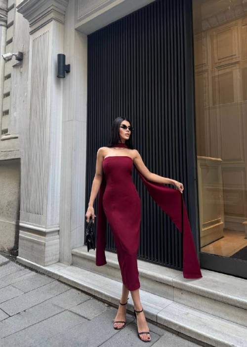 201761 BORDO KLEID