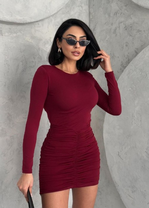 201798 BORDO KLEID