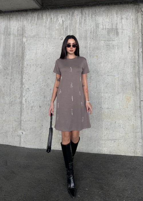 201953 FARBIG KLEID
