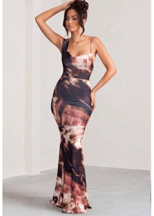 201981 GEMUSTERT KLEID Venezia