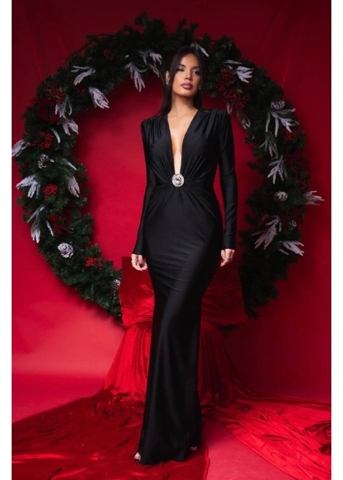 201999 SCHWARZ KLEID Kristallkrampf