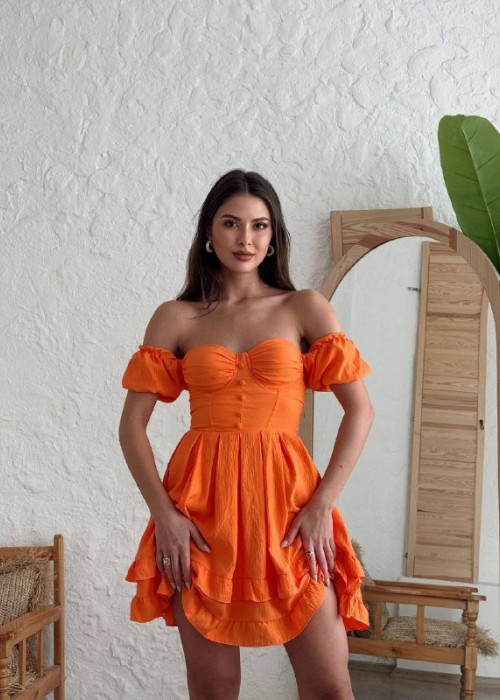 202012 ORANGE KLEID