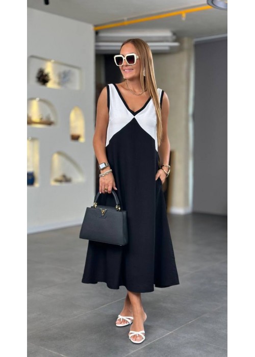 202037 SCHWARZ KLEID